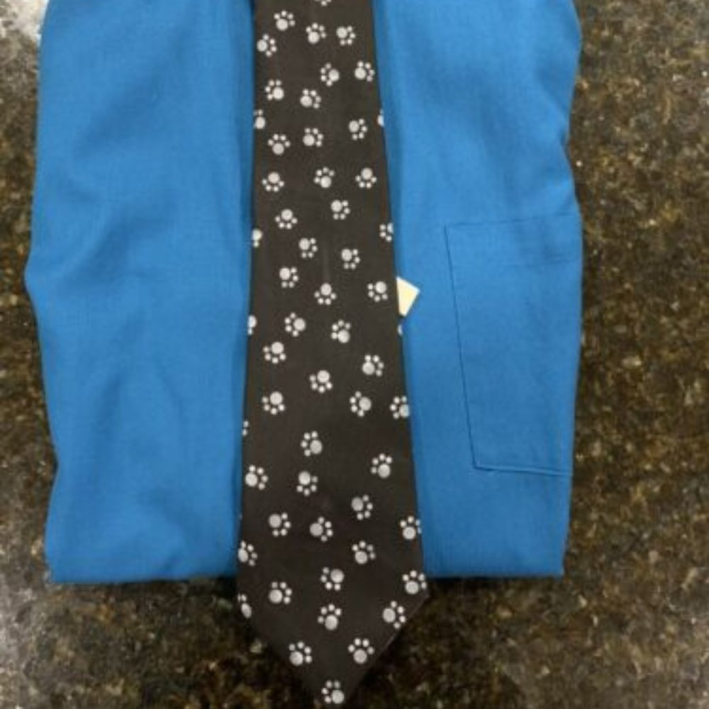 Paw print tie by Snazzy Ties